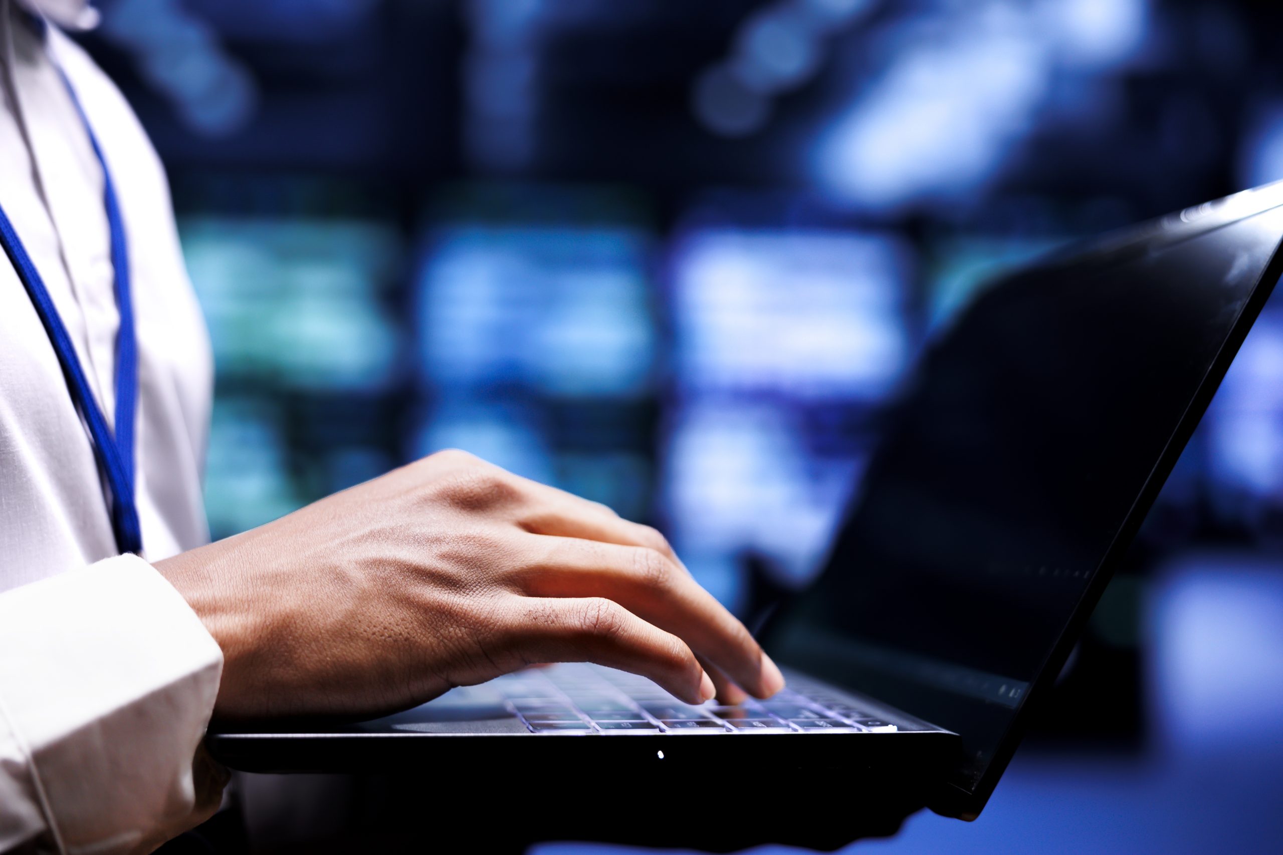 expert servicing server rows with high computing power enabling hyperscale data center support demanding applications including artificial intelligence neural network workloads